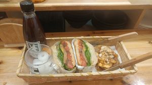 The cola tastes wonderful at No Meat Burger Health in Busan