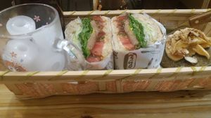 amazing food at No Meat Burger Health in Busan