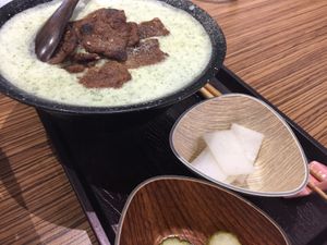 Yummy savory saucy  at No Meat Burger Health in Busan