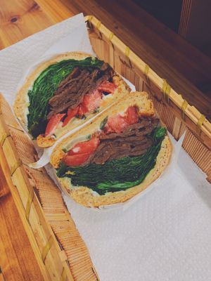 Bulgogi Burger at No Meat Burger Health in Busan