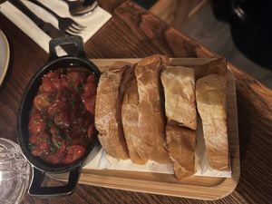 Tomatoes and toast (our fave dish)  at Solas in Dingle