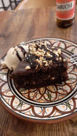 Chocolate cake  at Vegetus in Cheltenham