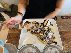 Pancakes  at Vegetus in Cheltenham