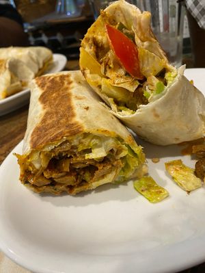 Kebab roll at Vegetus in Cheltenham