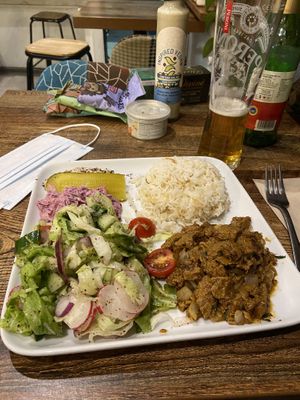 Seitan Shwamera platter. Excellent! at Vegetus in Cheltenham