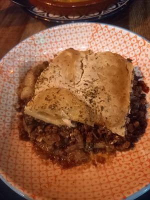 Moussaka at Vegetus in Cheltenham