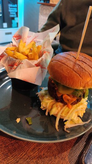 Hawaiian burger special at Vegetus in Cheltenham