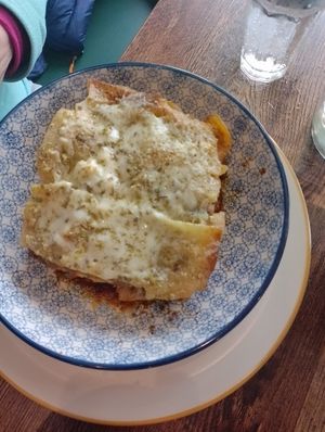 Lasagne at Vegetus in Cheltenham