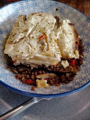 Moussaka at Vegetus in Cheltenham