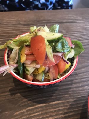 Dressed side salad  at Vegetus in Cheltenham