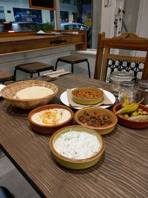 Mezze platter for two, its a lot of food, trust me... we thought we were going to be able to eat this, and then two mains... had to come back the next day for the burgers! at Vegetus in Cheltenham