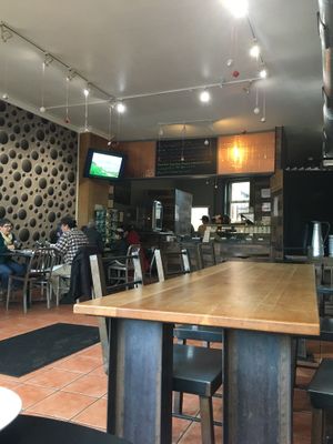 Pull up a chair at Veggie Crust in Brookline