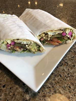 Vegan shawarma wrap  at Nayya Pizza in Bedford