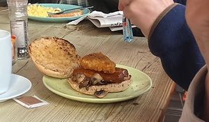 Breakfast bun  at Cranberry Swamp in Whitby