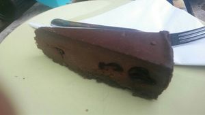 Chocolate cherry tart at Cranberry Swamp in Whitby