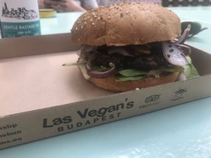 Magic Mushroom, pretty dry at Las Vegan's - Vegan Garden Trailer in Budapest