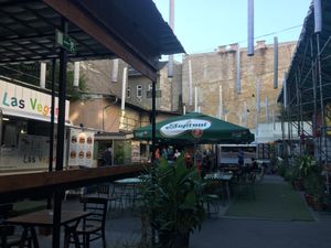 Terrace  at Las Vegan's - Vegan Garden Trailer in Budapest