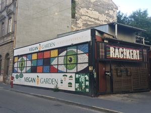 Outside  at Las Vegan's - Vegan Garden Trailer in Budapest