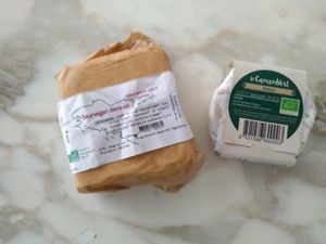Du beurre vegan et du CamemVert mon fromage préféré at La Maison Vegane in Puteaux