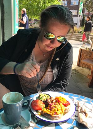 vegan breakfast at Cafe Barcelona in South West London