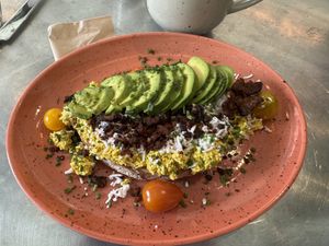 Breakfast plate  at Mahalo  - Odengatan in Stockholm