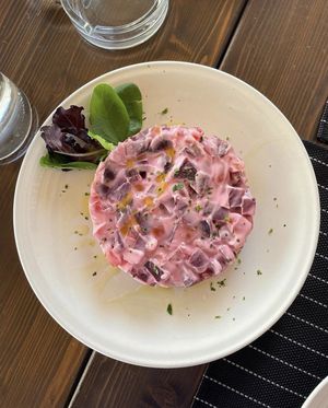 This beet dip was SO delicious  at Ciriera Osteria Vegan in Trequanda