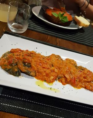 Ravioli spinaci at Ciriera Osteria Vegan in Trequanda