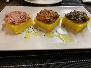 Polenta   at Ciriera Osteria Vegan in Trequanda