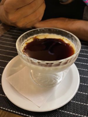 Creme caramel   at Ciriera Osteria Vegan in Trequanda