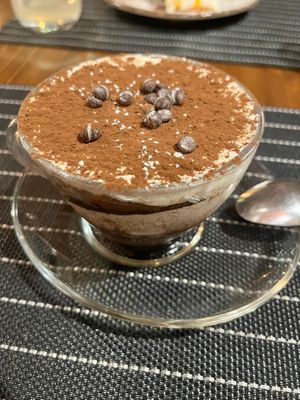 Tiramissu  at Ciriera Osteria Vegan in Trequanda