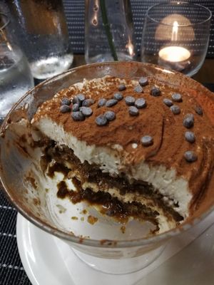 Tiramisu at Ciriera Osteria Vegan in Trequanda