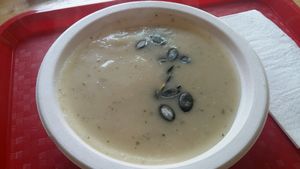 Zupa krem z selera at Vegebar Zielony Gaj in Swinoujscie