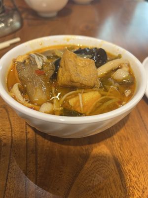 spicy sour soup  at SUHU 素虎 - Qianmen in Beijing