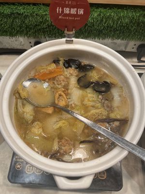 many variatians of hotpots  at SUHU 素虎 - Qianmen in Beijing