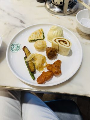 Some buns and soy meat  at SUHU 素虎 - Qianmen in Beijing