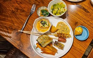 selection from the buffet at SUHU 素虎 - Qianmen in Beijing