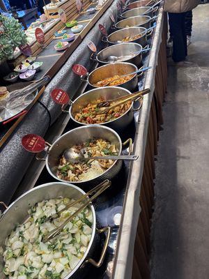 Buffet line  at SUHU 素虎 - Qianmen in Beijing