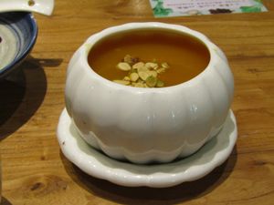 Pumpkin creme/soup at SUHU 素虎 - Qianmen in Beijing