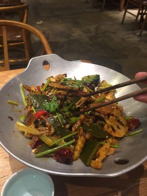 Spicy vegetable pot at SUHU 素虎 - Qianmen in Beijing