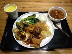 My first round of the buffet at Vegetarian Tiger Qianmen at SUHU 素虎 - Qianmen in Beijing