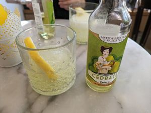 Italian lemonade at Dolce & Vegana in Madrid