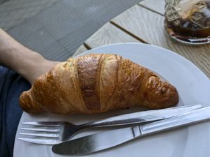Apricot croissant (fresh off the oven) at Dolce & Vegana in Madrid