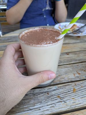 Hazelnut frappe at Dolce & Vegana in Madrid