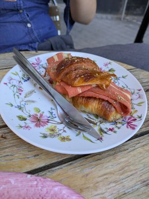 Bacon croissant at Dolce & Vegana in Madrid
