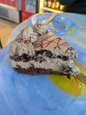 Chocolate cake at Dolce & Vegana in Madrid