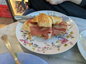 Savory croissant at Dolce & Vegana in Madrid