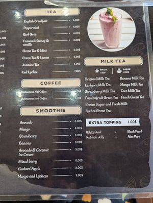 Menu Jul 24 at Warm & Cozy in Boronia