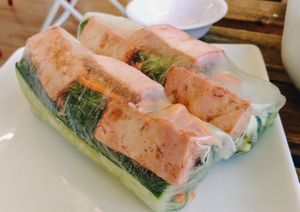 Nourish rolls with tofu at Warm & Cozy in Boronia