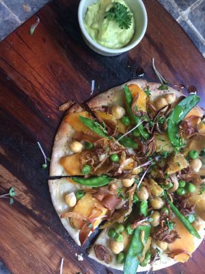 Sweet potato pizza at V's Home in Hanoi