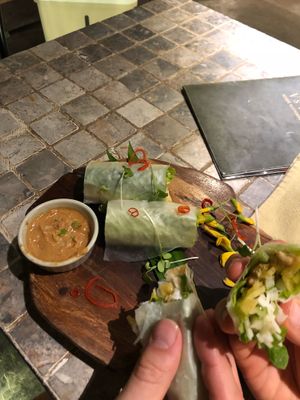 Autumn Rice dried paper rolls  at V's Home in Hanoi